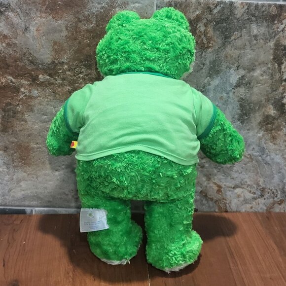 Build A Bear Workshop Green Frog Plush Beary Lucky Outfit Stuffed Animal - Picture 3 of 12